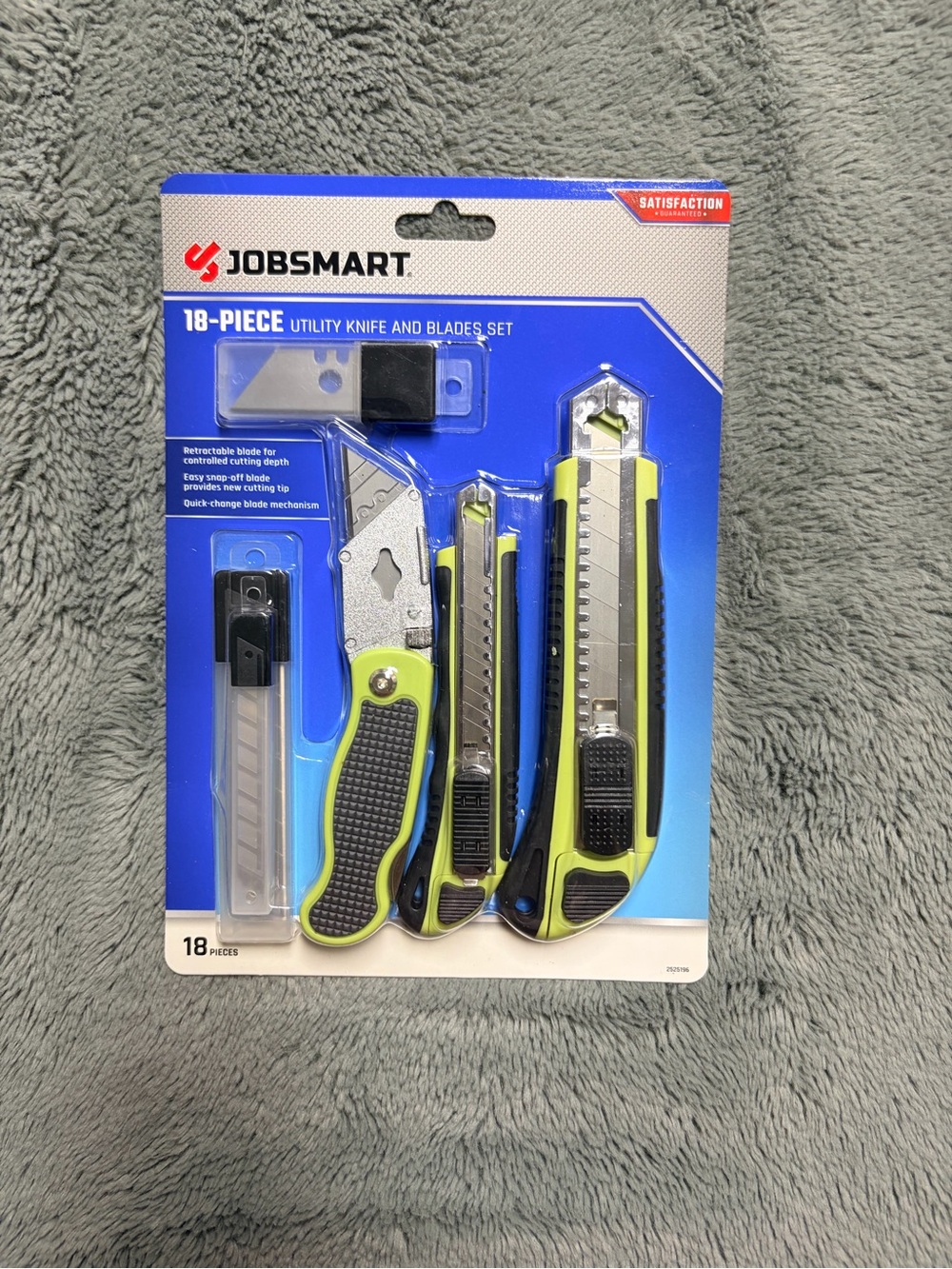 18-Piece Utility Knife and Blades Set - Yellow/Black